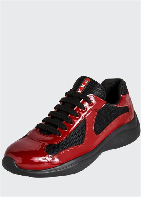 favorita prada cup|Prada Men's America's Cup Patent Leather Patchwork Sneakers.